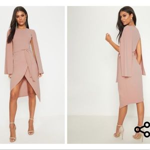 NEW! PrettyLittleThing Cape Midi Dress